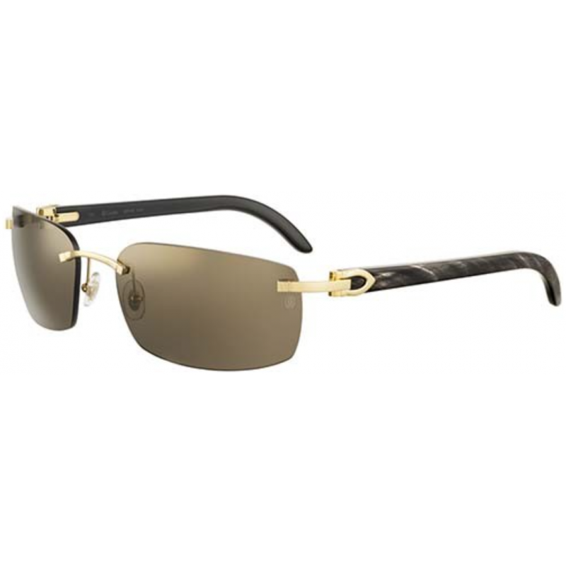 Cartier Black Horn Sunglasses CT0046S 003 53 – Yaohan Optical